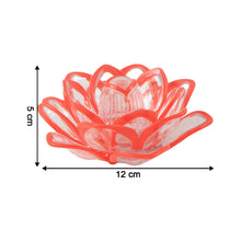 Set Of 6 Lotus Shaped Led Flameless Decorative Candles